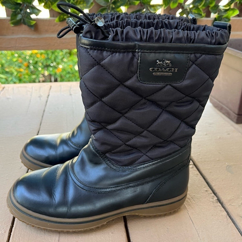 Coach Samara Black Quilted All Weather Winter Boots Womens Size US 5B - Picture 2 of 8